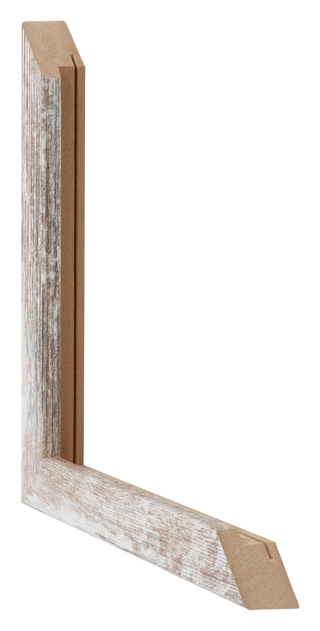 Bilderrahmen 40x55 cm White Wash MDF entspiegeltes Kunststoffglas - Bild 4