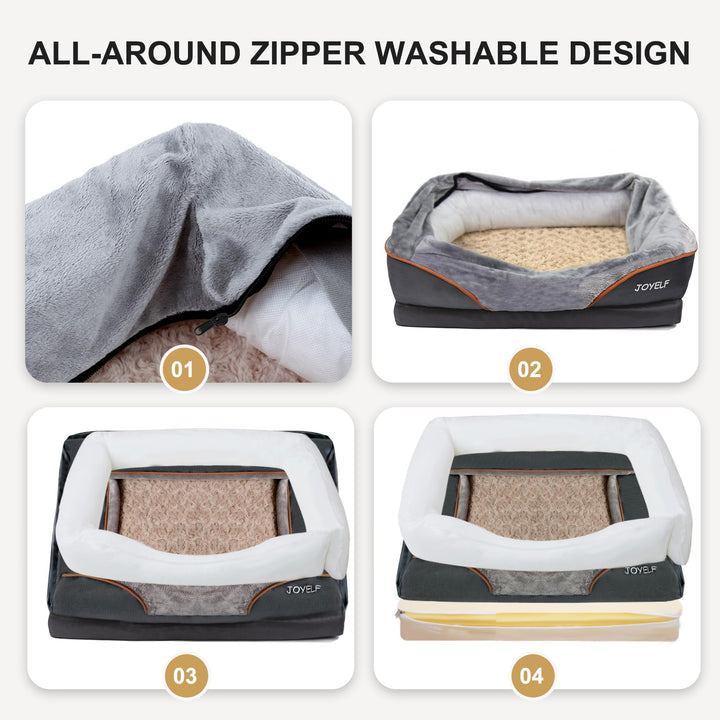 Orthopädisches Hundebett Memory Foam XXL mit waschbarem Bezug - Bild 7
