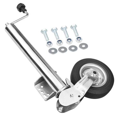 Anhänger Stützrad 60 mm Stahlrohr 400 kg Tragkraft mit Schraubensatz