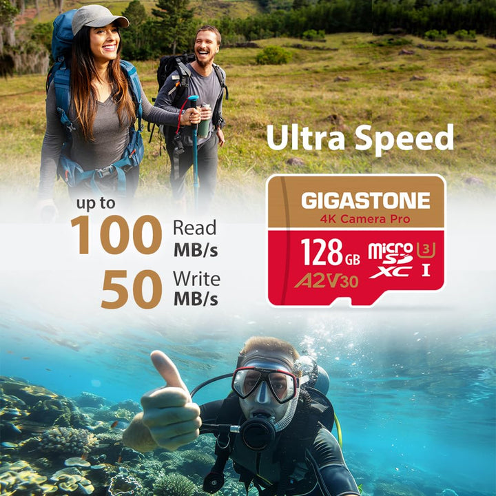 Micro SD Karte 128GB 4K UHD bis 100/50 MB/s A2 V30 für Kamera Drohne - Bild 2