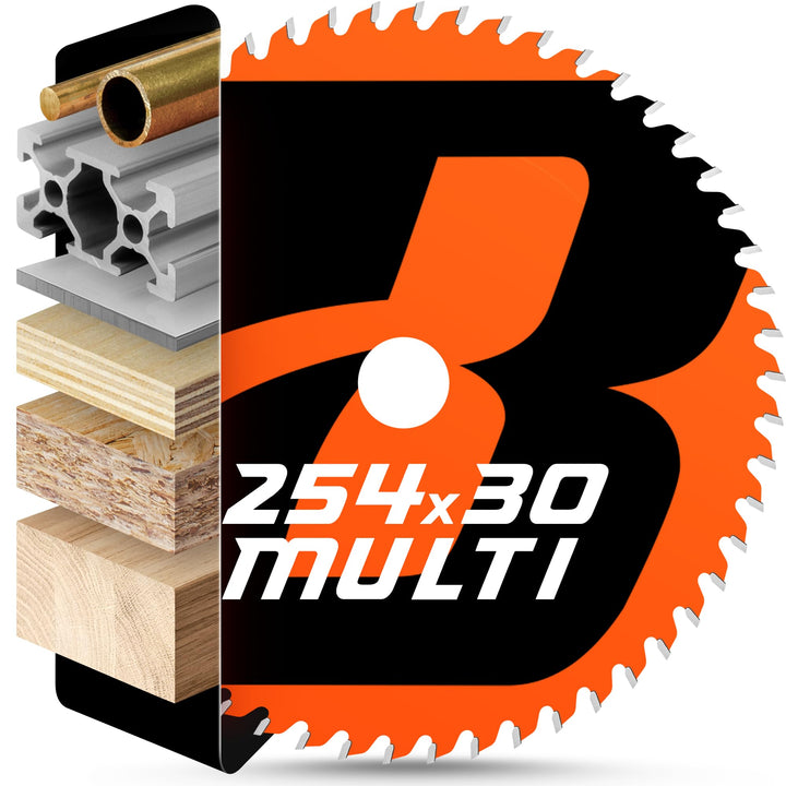 Kreissägeblatt 254x30 mm Multi-Material 80 Zähne Feinschnitt