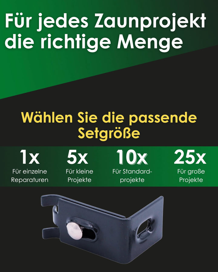 Wandanschlusswinkel Doppelstabmattenzaun Anthrazit 10er-Set - Bild 5