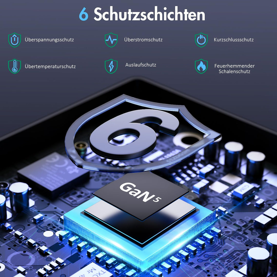 USB-C Ladestation 720W 8-Port mit 5x USB-C und 3x USB-A - Bild 5