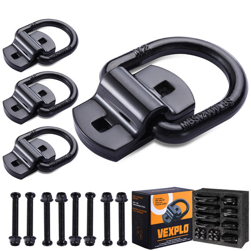 Zurrösen D-Ring Schwerlast 5400 kg 4er-Set für Anhänger und PKW