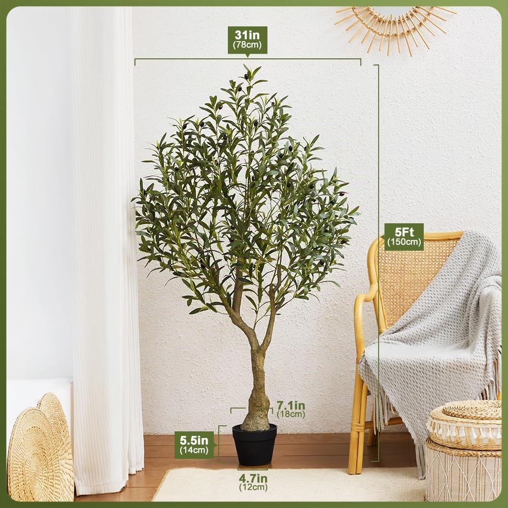 Künstlicher Olivenbaum 150 cm UV-beständig für Innen &amp; Aussen - Bild 5