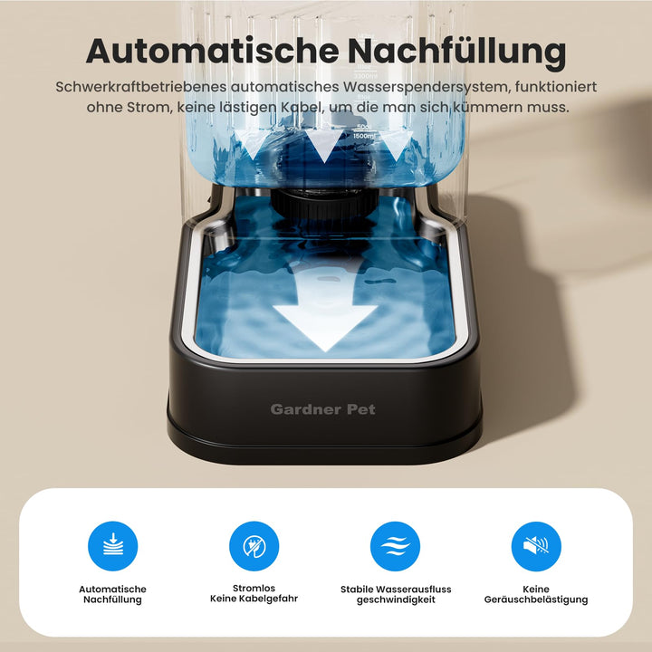 Automatischer Wasserspender Edelstahl 6,5 L für Hunde und Katzen - Bild 3