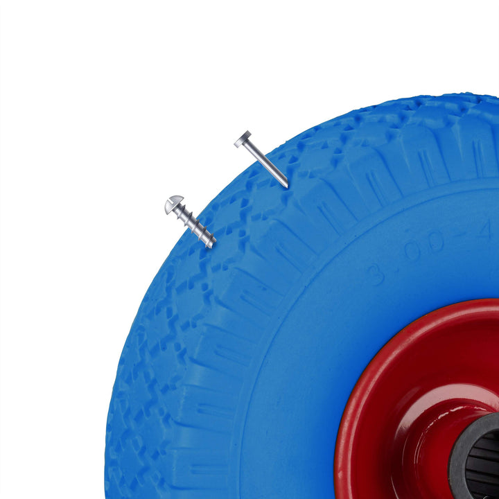 Sackkarrenrad pannensicher PU-Vollgummi 26 cm 4er Set blau-rot - Bild 7