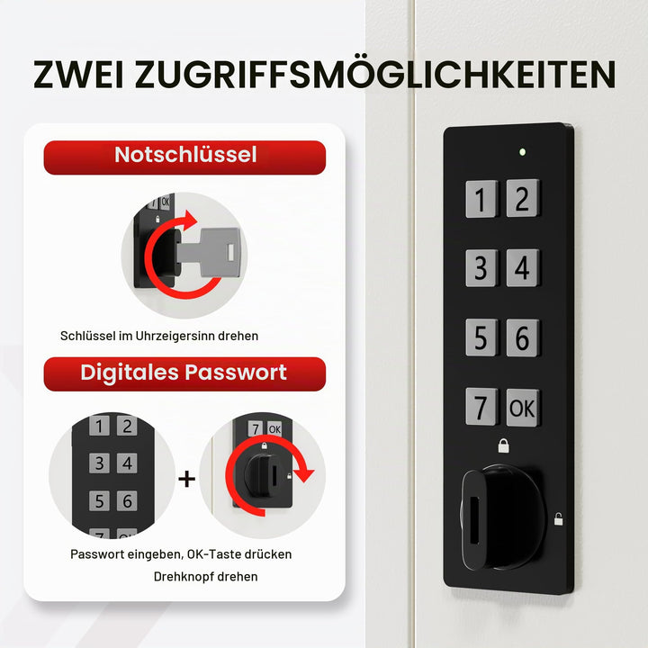 Schlüsselkasten elektronisch 40 Haken Zahlencode Wandmontage - Bild 4