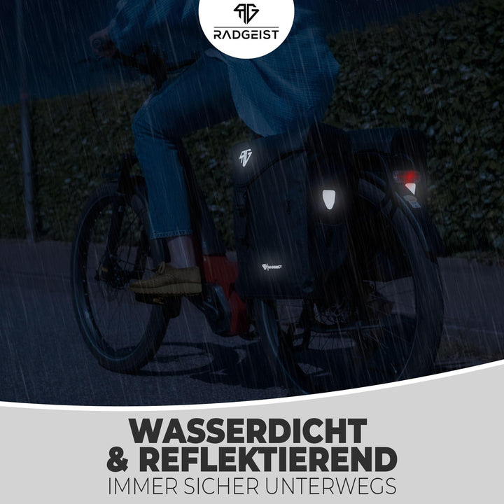 Fahrrad-Gepäckträgertasche Doppel 50L wasserdicht mit Tragegriff - Bild 6