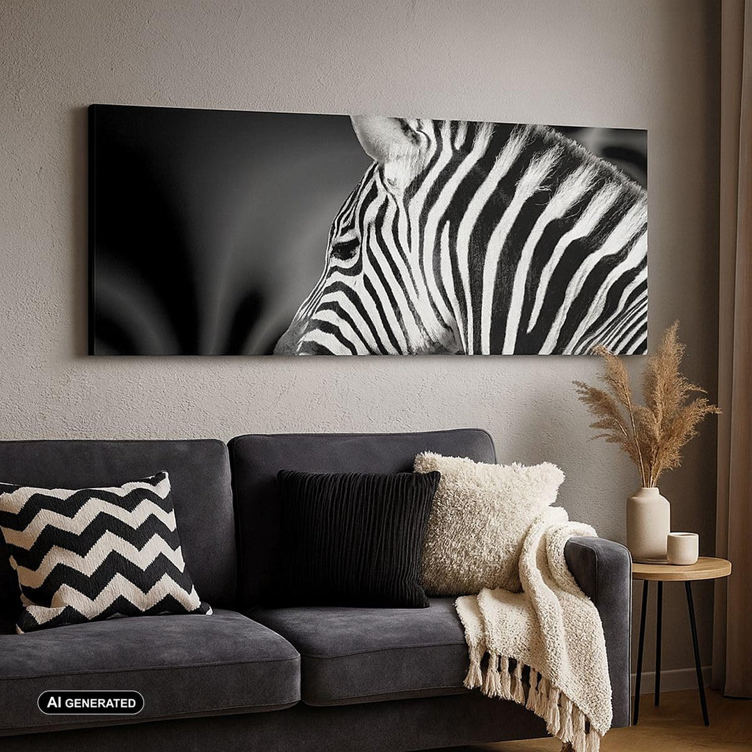 Leinwandbild Schwarz-Weiss Natur &amp; Tiere 100x40 cm aufhaengefertig - Bild 4
