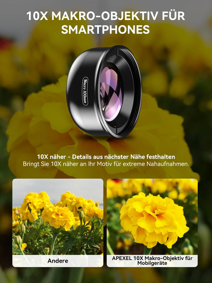 Smartphone Makroobjektiv 100mm HD Clip-On für iPhone &amp; Samsung - Bild 6