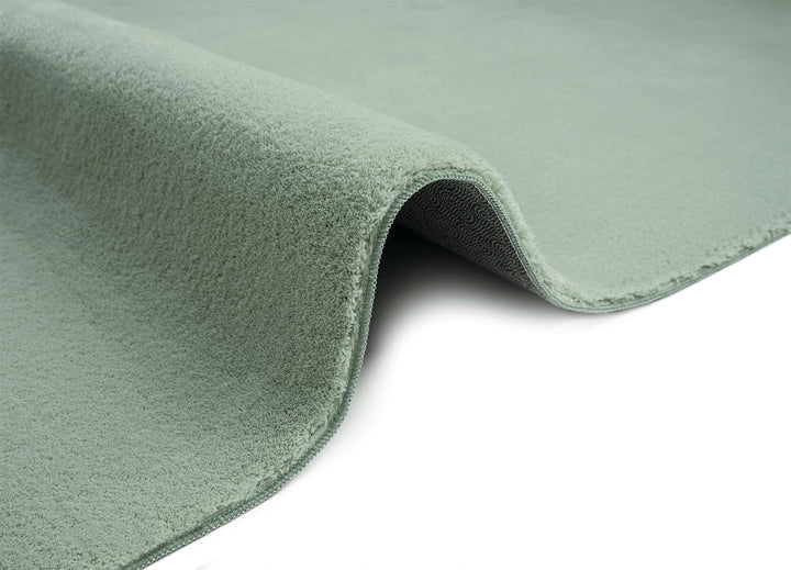 Teppich Felloptik Kurzflor waschbar Anti-Rutsch Grün 240x340 cm - Bild 7