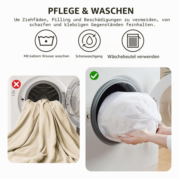 Musselin-Decke 4-lagig Baumwolle 150x200 cm OEKO-TEX Beige - Bild 9