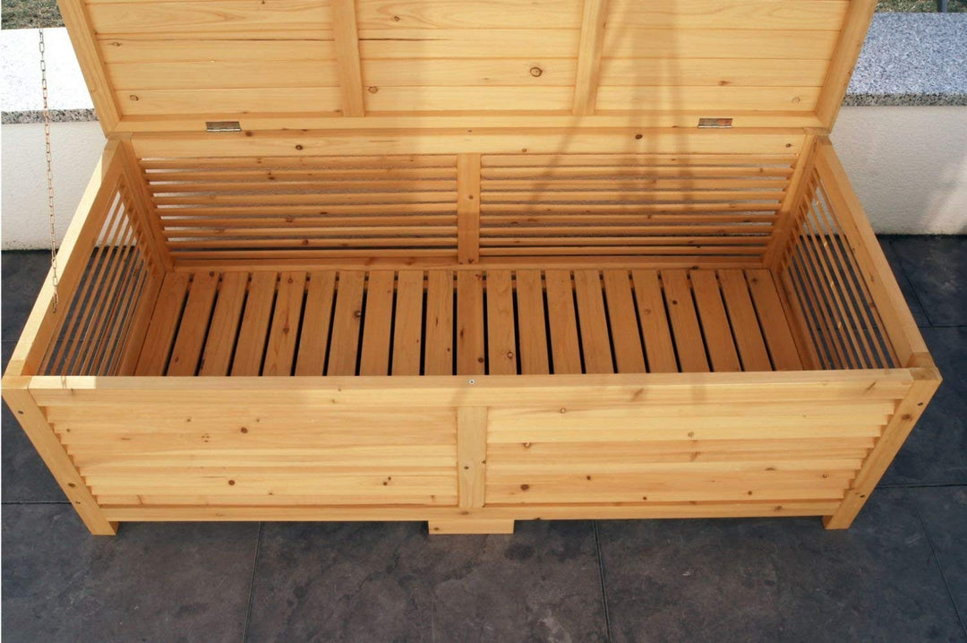 Holz Auflagenbox Garten Kiefernholz imprägniert 140x65x46 cm - Bild 3