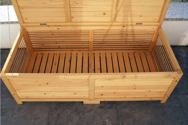 Holz Auflagenbox Garten Kiefernholz imprägniert 140x65x46 cm - Bild 3