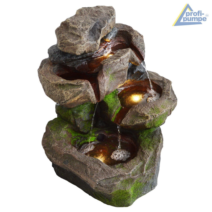 Kaskadenbrunnen Schwarzwald Polyresin 35x30x39.5cm mit LED-Licht - Bild 4