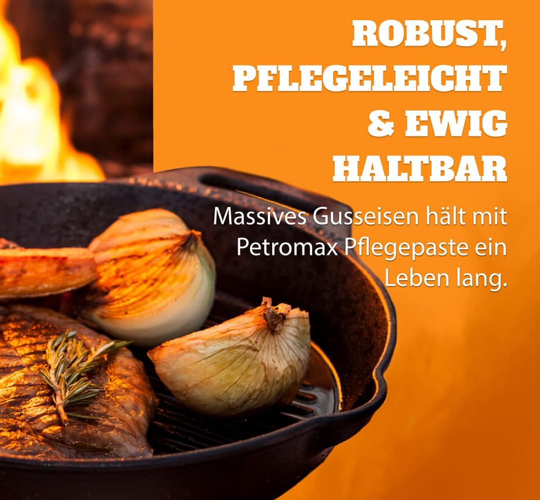 Gusseisen-Pfanne mit Stiel 25 cm für Induktion, Grill &amp; Lagerfeuer - Bild 4
