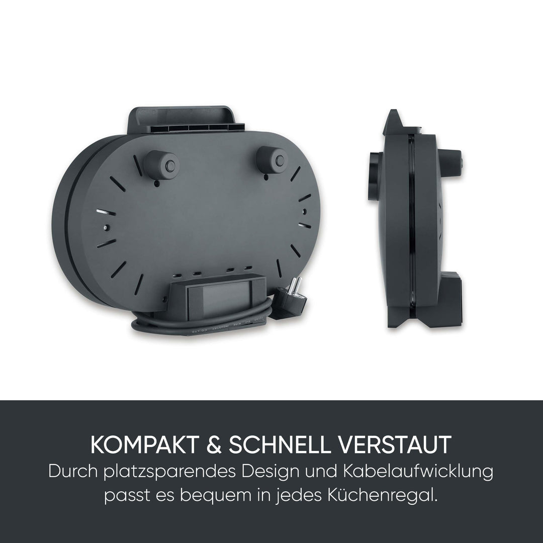 Doppelwaffeleisen Herzform PFAS-frei 1200 Watt mit Kabelaufwicklung - Bild 6