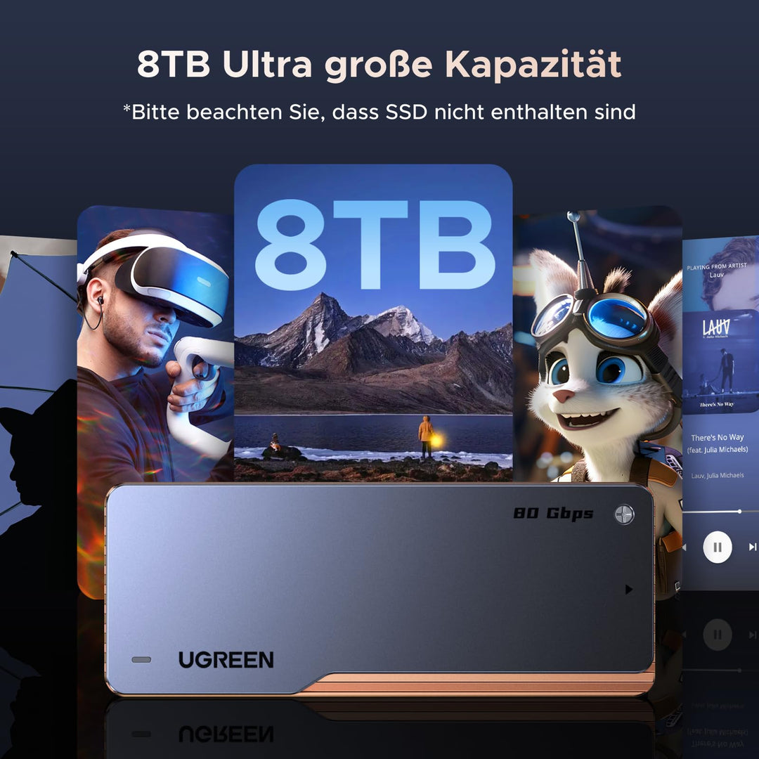 NVMe SSD Gehäuse 80 Gbps Thunderbolt 5/4 mit PWM-Lüfter - Bild 5