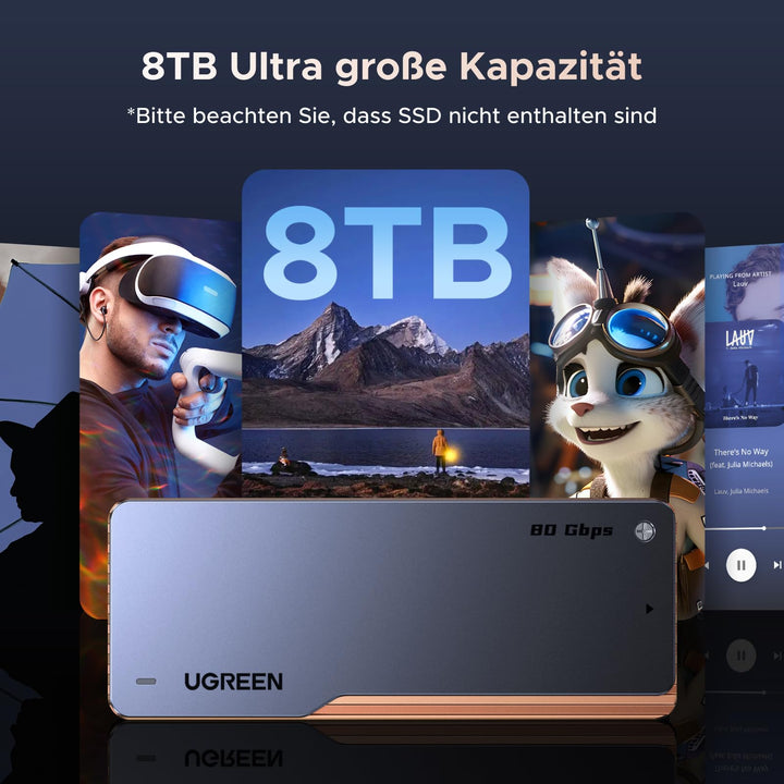 NVMe SSD Gehäuse 80 Gbps Thunderbolt 5/4 mit PWM-Lüfter - Bild 5