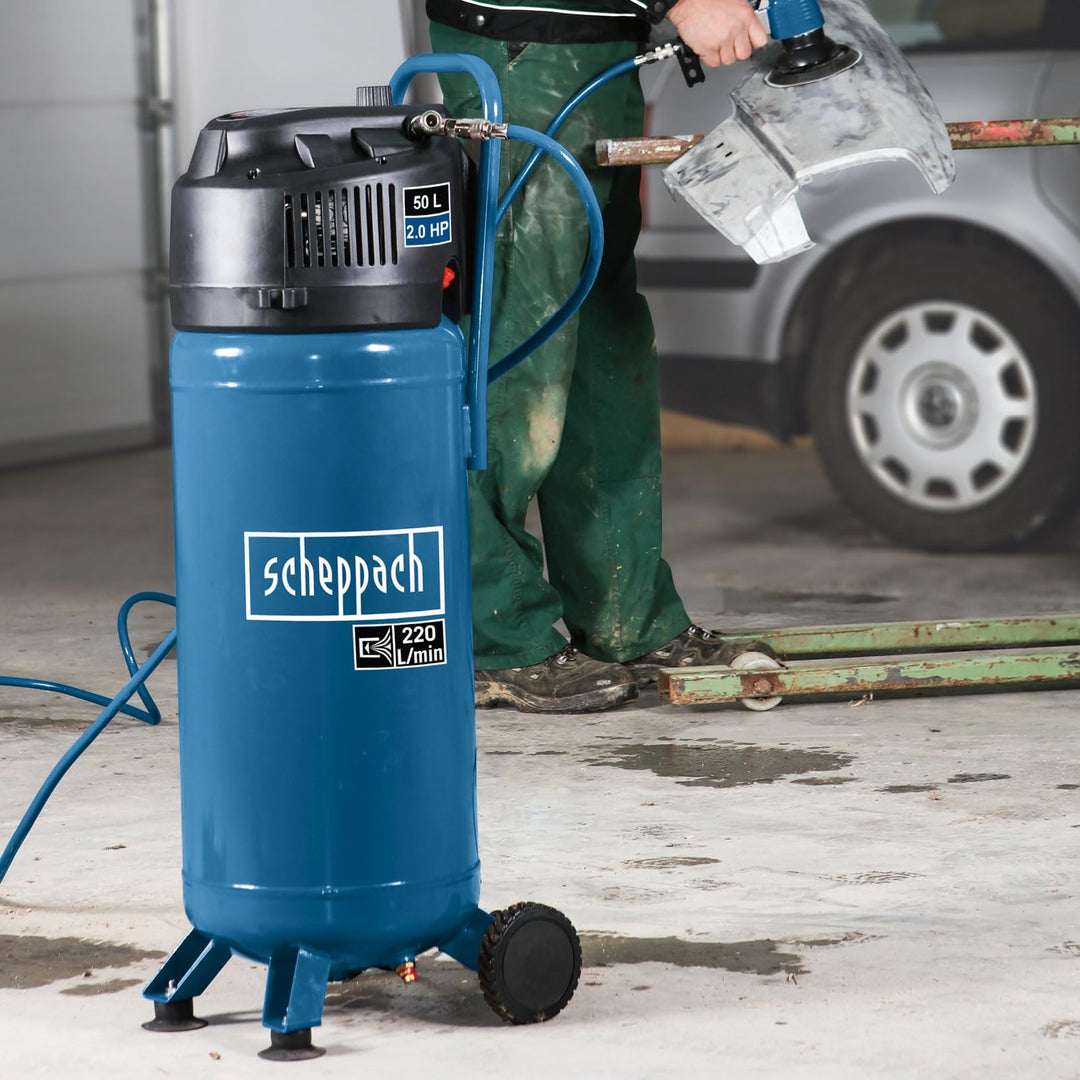 Druckluftkompressor stehend 50L Kessel 10bar ölfrei für Werkstatt - Bild 8