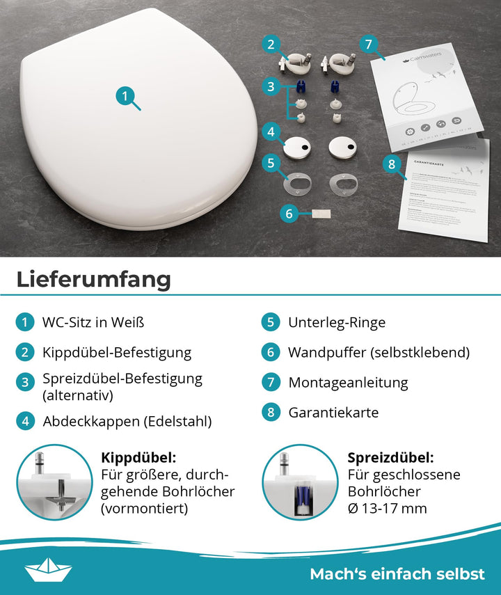 WC Sitz oval mit Absenkautomatik Duroplast abnehmbar bis 250 kg - Bild 8