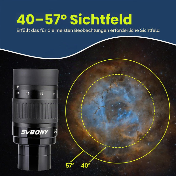 Zoom-Okular 7-21mm 1,25 Zoll FMC für Teleskop Planeten - Bild 4