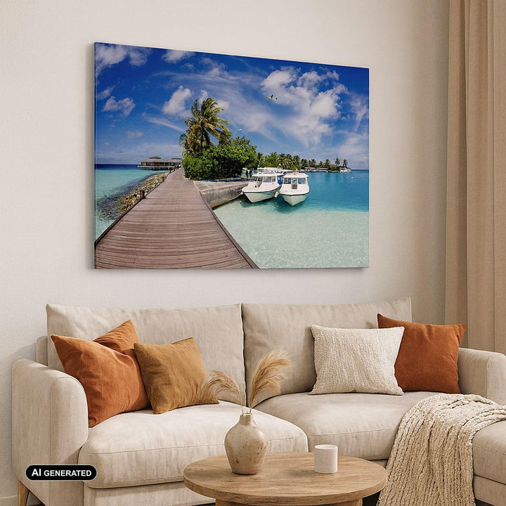Leinwandbild Maritim Landschaft 100x70cm aufhängefertig - Bild 4