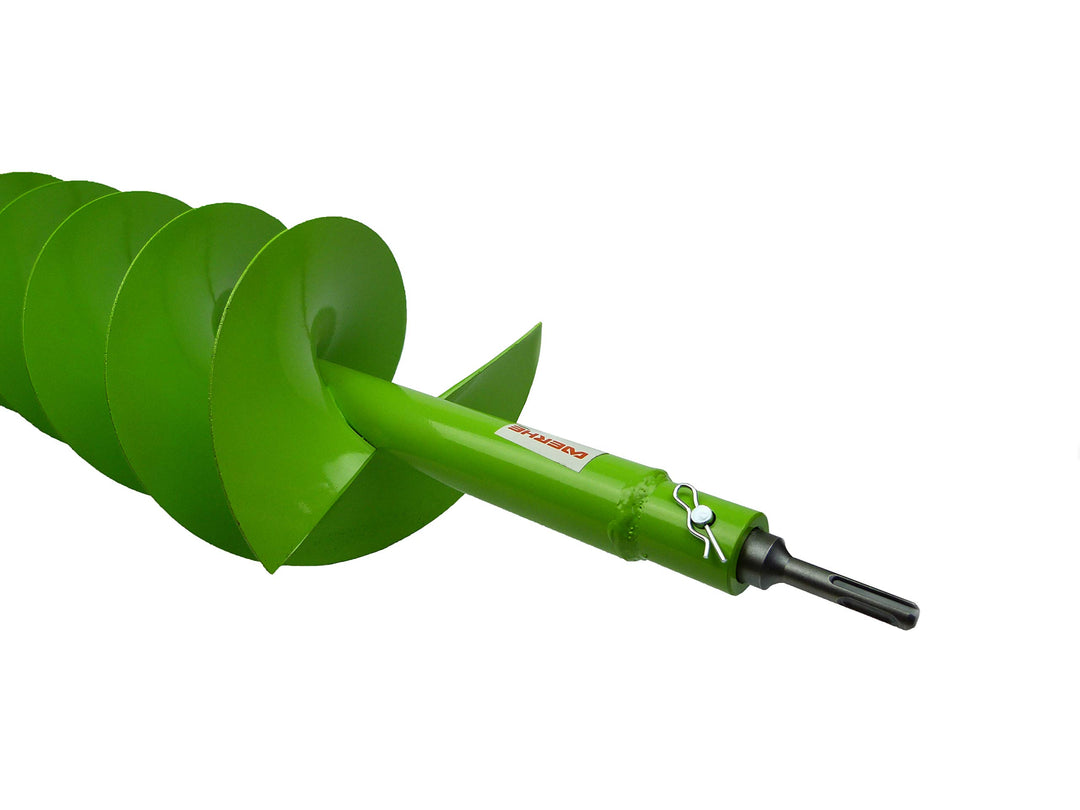 Erdbohrer Doppelwendel 40 mm mit SDS Plus Adapter für Zaunpfähle - Bild 4