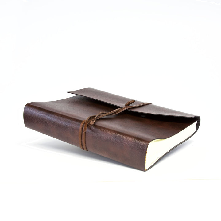 Fotoalbum recyceltes Leder 30x30 cm handgefertigt mit Geschenkbox - Bild 2