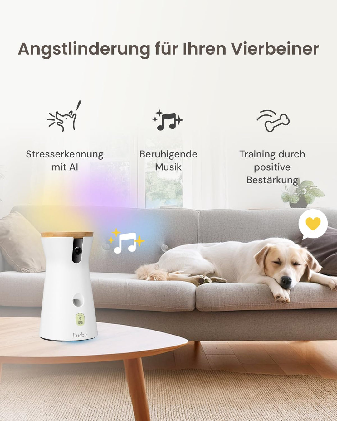 Hundekamera 360° mit Leckerliwurf 1080p Full HD Farbnachtsicht - Bild 6