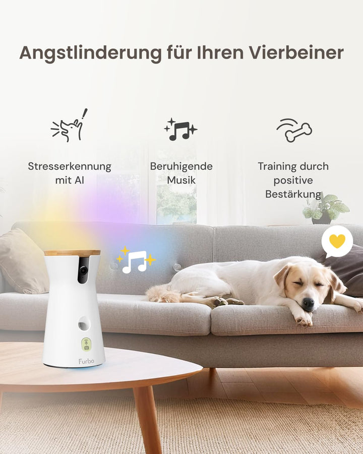 Hundekamera 360° mit Leckerliwurf 1080p Full HD Farbnachtsicht - Bild 6