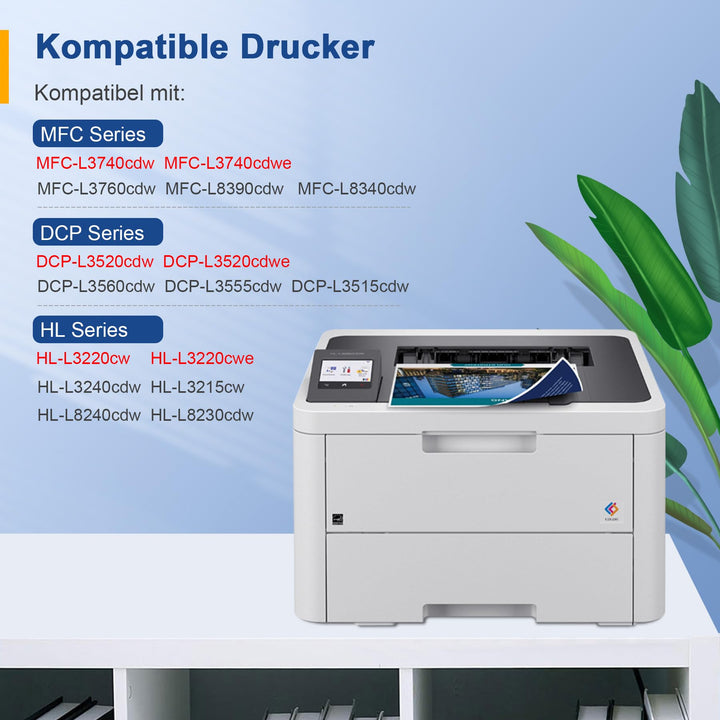 Toner-Set TN248XL 5er-Pack Schwarz Cyan Gelb Magenta fuer Brother Farblaserdrucker - Bild 4