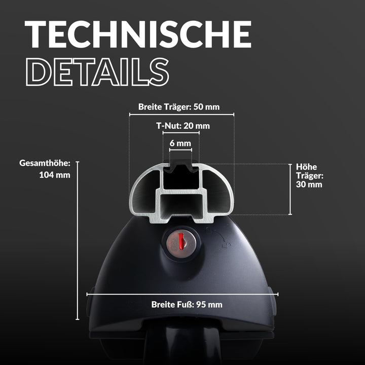 Auto Dachträger geschlossene Reling 120cm Aluminium bis 90kg Silber - Bild 8