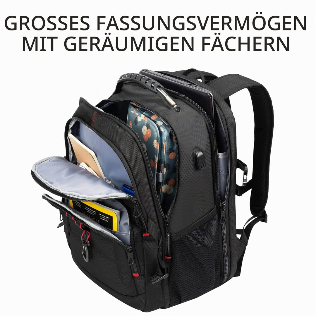 Laptop Rucksack 18.4 Zoll wasserdicht mit USB-Ladeanschluss &amp; RFID - Bild 3