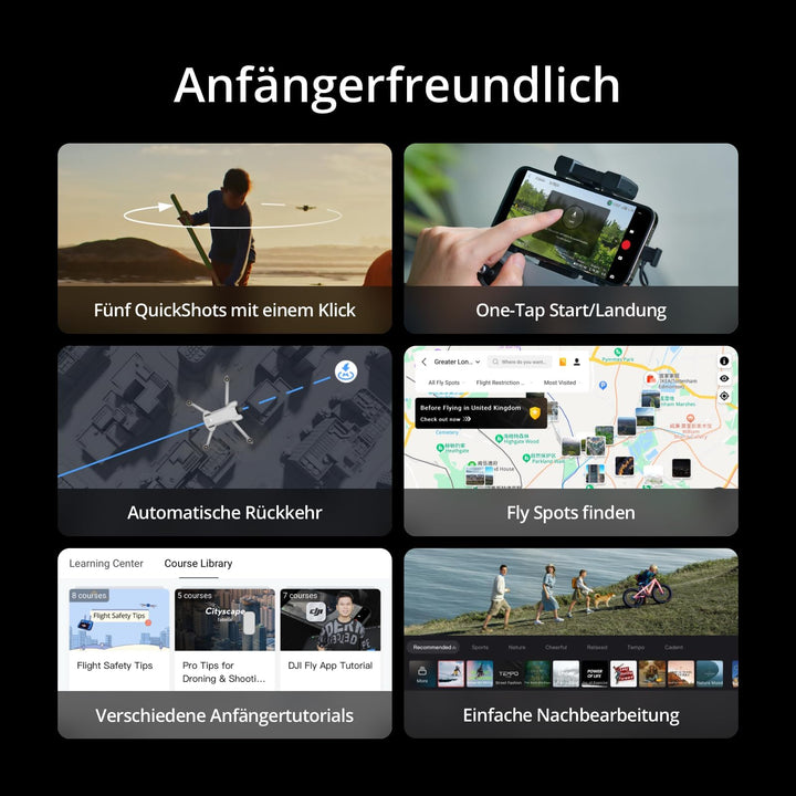 Kameradrohne 4K ultraleicht unter 249g mit RC-Display 3 Akkus - Bild 7