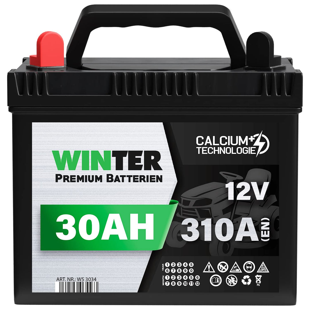 Starterbatterie 12V 30Ah 310A für Aufsitzrasenmäher Calcium+ - Bild 2