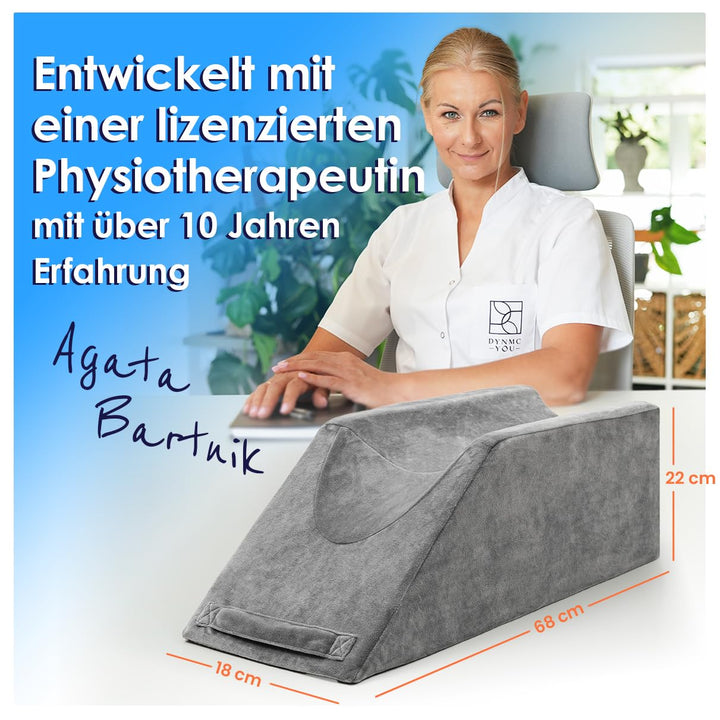 Beinkissen Hochlagerung Keilkissen 68x25x22 cm mit Tragegriff - Bild 4
