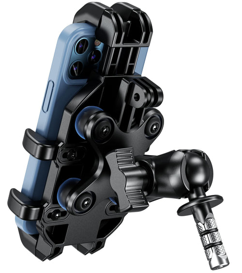 Motorrad Handyhalterung Gabelvorbau mit Vibrationsdämpfer 5,4–6,9 Zoll