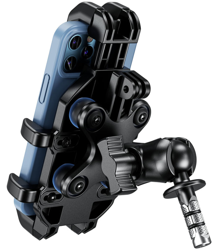 Motorrad Handyhalterung Gabelvorbau mit Vibrationsdämpfer 5,4–6,9 Zoll
