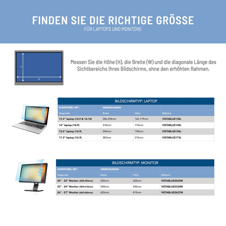 Monitor Blaulichtfilter 26-27 Zoll abnehmbar mit Sichtschutz - Bild 9