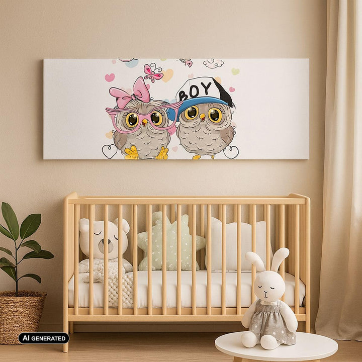 Leinwandbild Kinderzimmer Tiere 120x50cm aufhängefertig - Bild 4