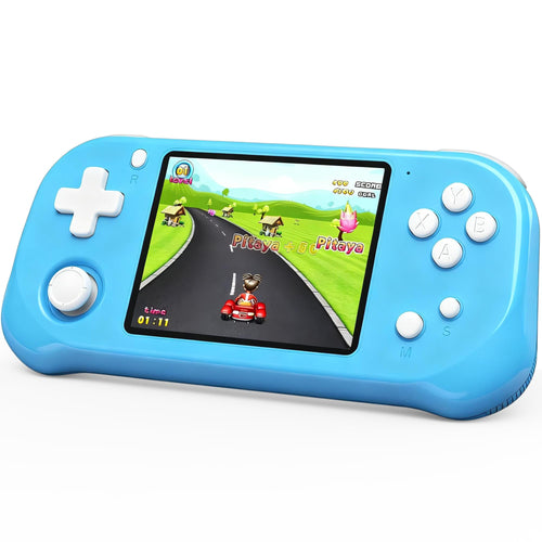 Handheld Spielkonsole 32 Bit 139 Spiele 3,5 Zoll IPS Blau