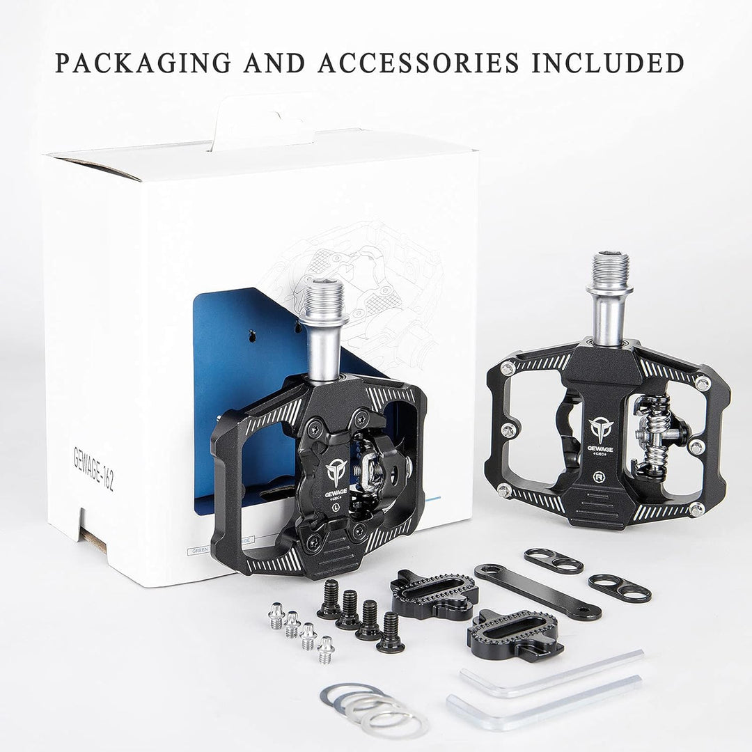 MTB Klickpedale 2-in-1 Aluminium SPD-kompatibel für Plattform und Klick - Bild 7