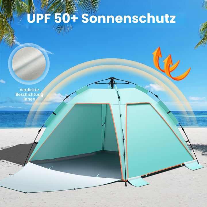 Strandzelt Pop-Up 3-5 Personen UPF 50+ mit 3 Türen - Bild 3