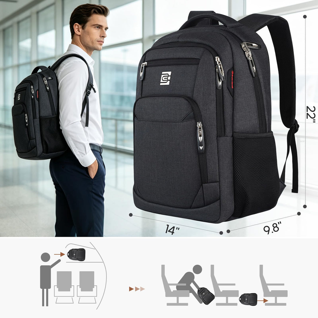 Laptop Rucksack 20 Zoll wasserabweisend 17" Fach 20+ Taschen Reise - Bild 3