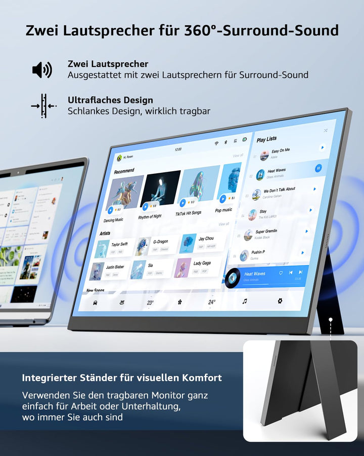 Tragbarer Monitor 15,6 Zoll Full HD IPS für Laptop und PC - Bild 6