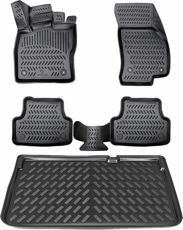 Gummimatten &amp; Kofferraumwanne Set Seat/Cupra Ateca 2017–2026 TPE