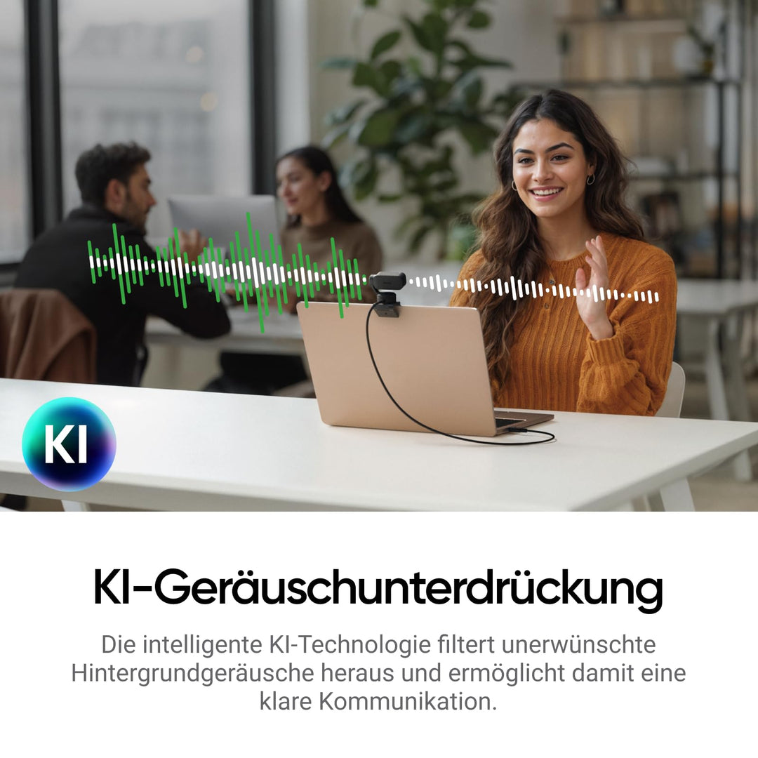 4K Webcam mit 1/2"-Sensor, KI-Tracking &amp; HDR für PC/Mac - Bild 3
