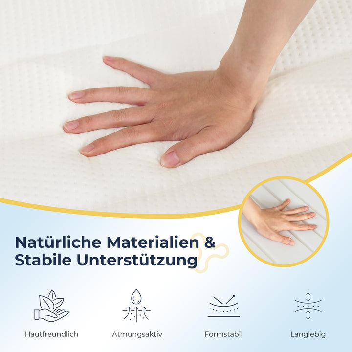 Kaltschaummatratze 90x200 cm H3 7-Zonen mit waschbarem Bezug - Bild 3